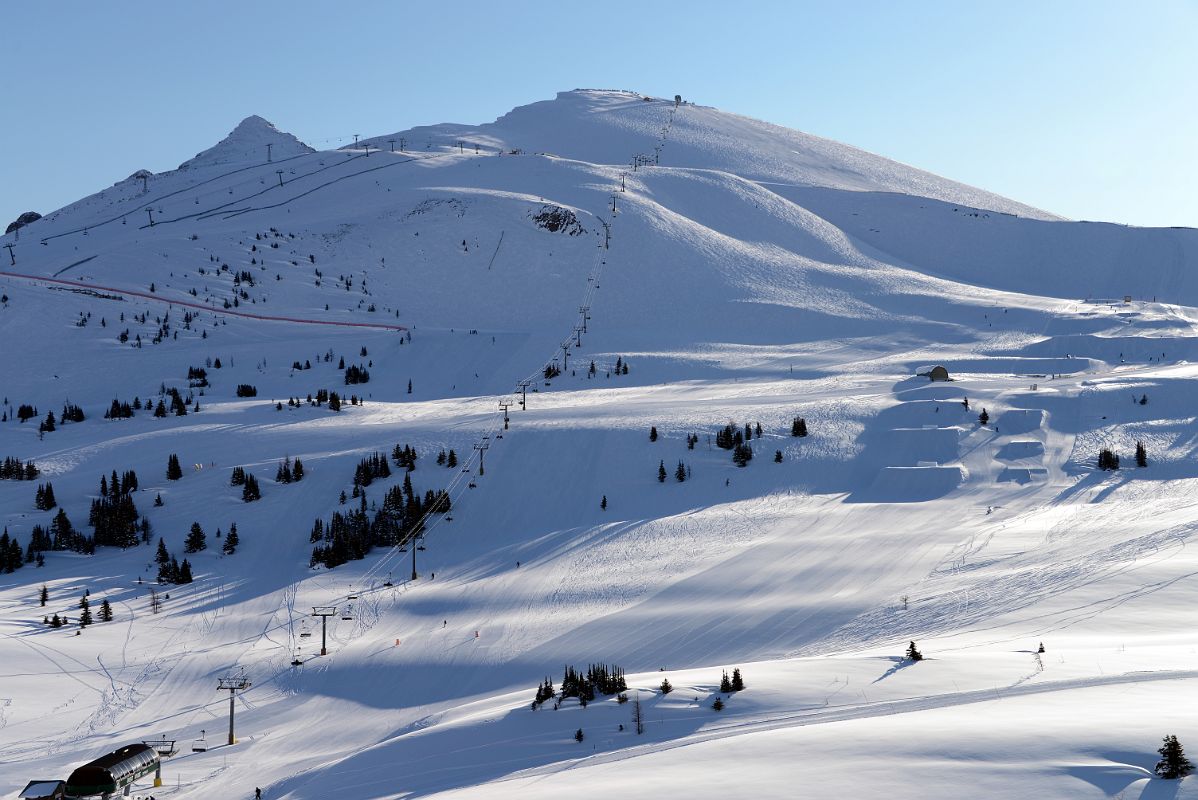 07C Lookout Mountain Early Morning From Top Of Strawberry Chair At Banff Sunshine Ski Area